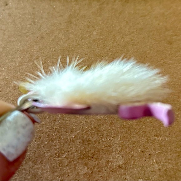 VERY VERY RARE Coach White Mink Fur Mouse Keychain Fob Bag Charm - Picture 4 of 4